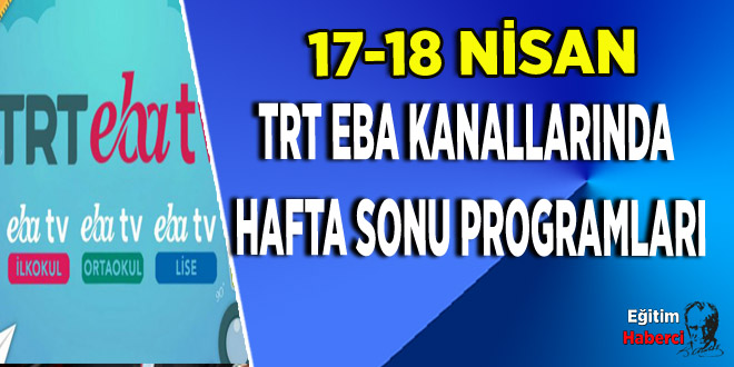 TRT EBA Kanallarında Hafta Sonu Programları