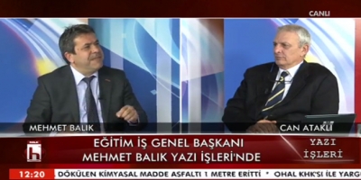 Eğitim İş Genel Başkanı Mehmet Balık Halk Tv`de Yazı İşleri Programının Konuğu Oldu
